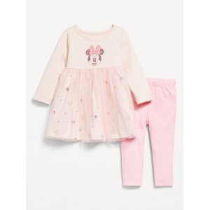 Disneyⓒ Minnie Mouse Dress and Leggings Set for Baby