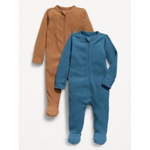 Sleep & Play 2-Way-Zip Footed One-Piece 2-Pack for Baby Hot Deal