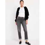 Mid-Rise Wow Boyfriend Straight Ankle Jeans