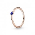 Stellar Blue Solitaire Ring - Pandora Rose * RETIRED * FINAL SALE *