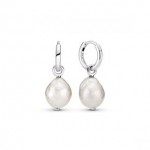 Freshwater Cultured Baroque Pearl Hoop Earrings