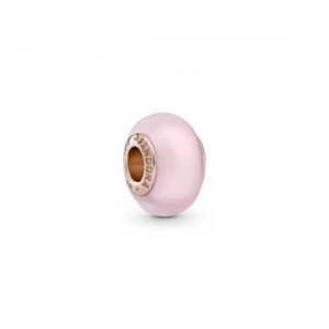Matte Pink Murano Glass Charm - Pandora Rose