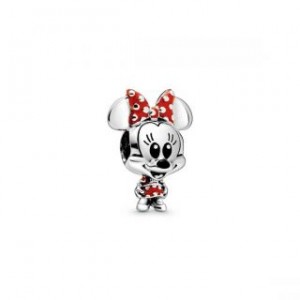 Disney, Minnie Mouse Dotted Dress & Bow Charm