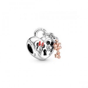 Disney, Mickey Mouse & Minnie Mouse Padlock Charm - Pandora Rose