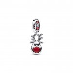 Red Nose Reindeer Murano Dangle Charm