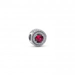 Red Sparkling Levelled Round Charm * RETIRED * FINAL SALE *
