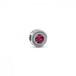 Red Sparkling Levelled Round Charm * RETIRED * FINAL SALE *