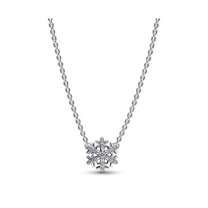 Sparkling Snowflake Pendant Necklace
