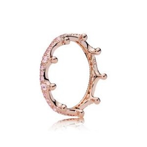 Pink Enchanted Crown Ring - PANDORA ROSE * RETIRED * FINAL SALE *