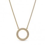 Pandora Signature Pave & Hearts Circle Pendant Necklace - Pandora Shine