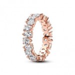 Alternating Sparkling Band Ring - Pandora Rose
