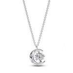 Moon & Spinning Tree of Life Pendant Necklace