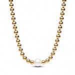 Treated Freshwater Cultured Pearl & Beads Collier Necklace - Pandora Shine