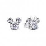 Disney, Mickey Mouse & Minnie Mouse Sparkling Stud Earrings