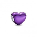 Metallic Purple Heart Charm***NEW*** Weighted - Will Not Flip