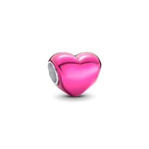 Metallic Pink Heart Charm***NEW*** Weighted - Will Not Flip