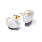 Baroque Treated Freshwater Cultured Pearl Stud Earrings - Pandora Shine