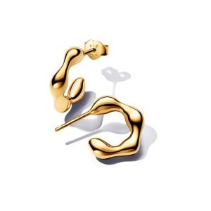 Organically Shaped Open Hoop Earrings - Pandora Shine