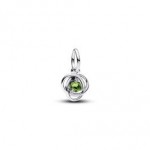 August Spring Green Eternity Circle Dangle Charm