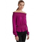 Jersey Off-the-Shoulder Top French Orchid
