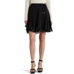 Crinkle Georgette Skirt Polo Black