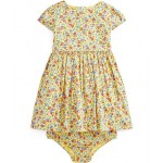 Floral Cotton Poplin Dress & Bloomer (Infant) Yellow Multi