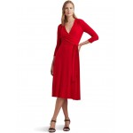 Surplice Jersey Dress Martin Red