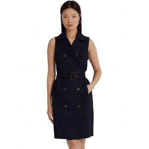 Micro-Sanded Twill Sleeveless Dress Lauren Navy