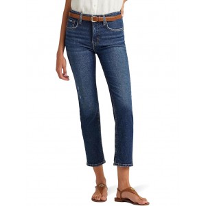 High-Rise Straight Ankle Jeans in Atlas Wash