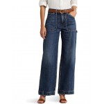 High-Rise Cropped Utility Jeans in Atlas Wash