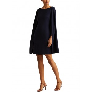 Cape Georgette Cocktail Dress Lighthouse Navy