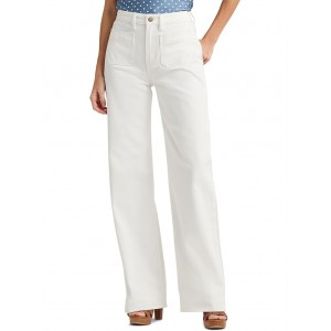 High-Rise Wide-Leg Jeans in White Wash