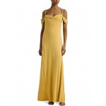Jersey Off-the-Shoulder Gown Primrose Yellow