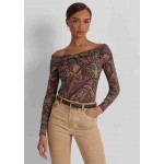 Paisley Jersey Off the Shoulder Top