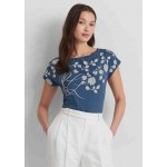 Floral Embroidered Jersey T-Shirt