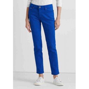 Mid-Rise Straight Ankle Jeans