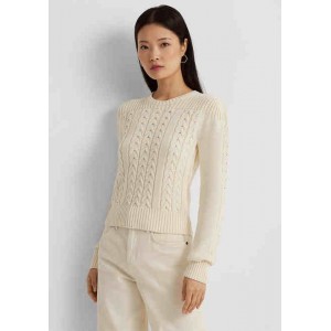 Cable Knit Puff Sleeve Sweater