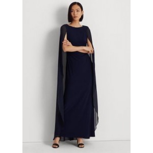 Georgette Cape Jersey Gown