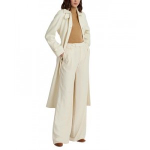 Womens Wool Blend Maxi Belted Wrap Coat