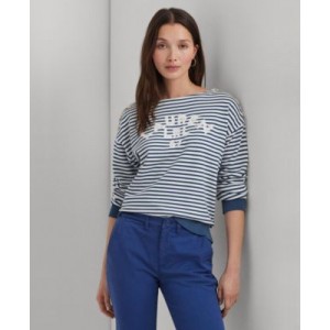 Womens Embroidered Striped Top