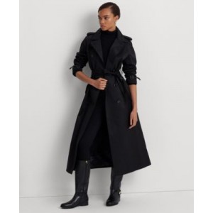 Womens Belted Maxi Trench Coat