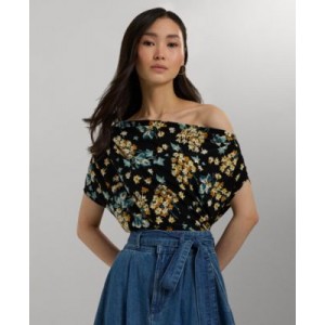 Womens Floral Off-The-Shoulder Top
