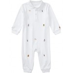 Polo Ralph Lauren Kids Embroidered Cotton Coverall (Infant)