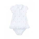 Girls Ruffled & Embroidered Polo Dress with Bloomers - Baby