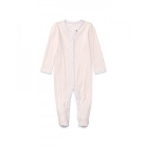 Girls Floral Trim Coverall - Baby