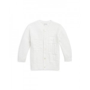 Boys Contrast Knit Organic Cotton Cardigan - Baby