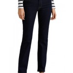 Mid-Rise Straight Jeans in Dark Rinse