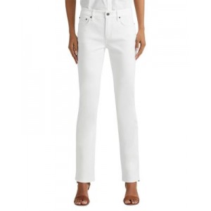 Mid Rise Straight Jeans in White