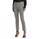 Petites Houndstooth Twill Ankle Pants