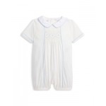 Boys Hand-Smocked Cotton Coverall - Baby